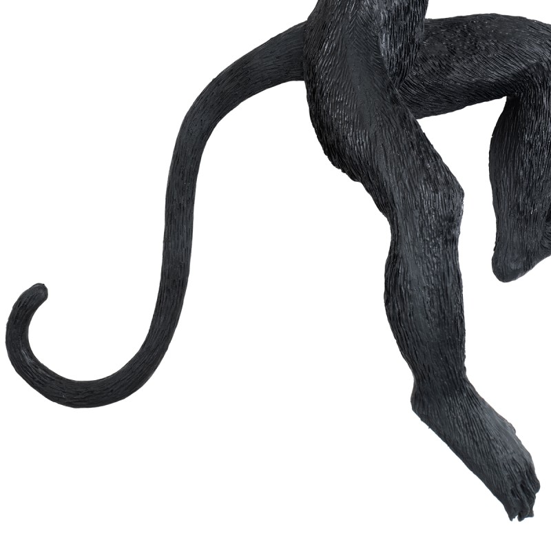 GloboStar® APES 01804 Μοντέρνο Επιτοίχιο Φωτιστικό Απλίκα Μονόφωτο 1 x E27 IP20 Μαύρο Πλαστικό - Μ34 x Π31 x Υ61cm