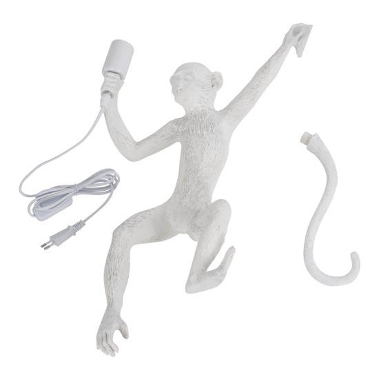 GLOBOSTAR® APES 01805 Μοντέρνο Φωτιστικό Τοίχου - Απλίκα με Ντουί 1 x E27 AC 220-240V IP20 - Μαύρο - Μ34 x Π31 x Υ61cm