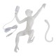 GLOBOSTAR® APES 01805 Μοντέρνο Φωτιστικό Τοίχου - Απλίκα με Ντουί 1 x E27 AC 220-240V IP20 - Μαύρο - Μ34 x Π31 x Υ61cm