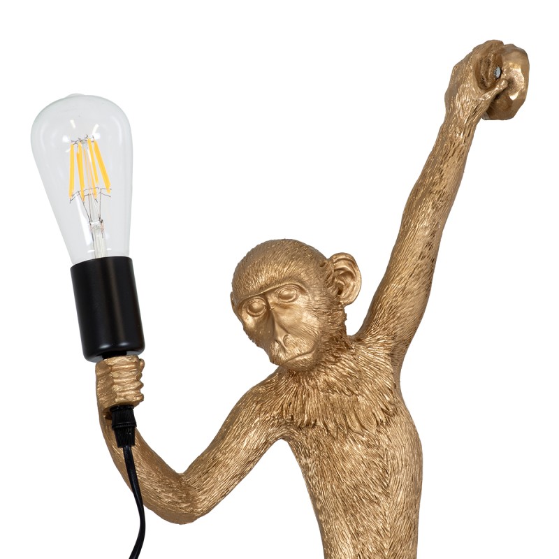 GloboStar® APES 01806 Μοντέρνο Επιτοίχιο Φωτιστικό Απλίκα Μονόφωτο 1 x E27 IP20 Χρυσό Πλαστικό - Μ34 x Π31 x Υ61cm