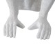 GloboStar® APES 01808 Μοντέρνο Φωτιστικό Πορτατίφ Λαμπατέρ Μονόφωτο 1 x E27 Λευκό Φιγούρα L30 x W27 x H30cm