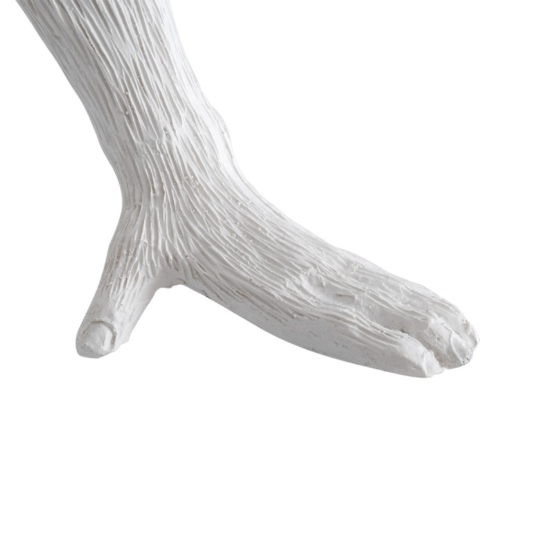 GloboStar® APES 01808 Μοντέρνο Φωτιστικό Πορτατίφ Λαμπατέρ Μονόφωτο 1 x E27 Λευκό Φιγούρα L30 x W27 x H30cm