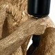 GLOBOSTAR® APES 01809 Μοντέρνο Επιτραπέζιο Φωτιστικό Πορτατίφ με Ντουί 1 x E27 AC 220-240V IP20 - Χρυσό - Μ30 x Π27 x Υ30cm
