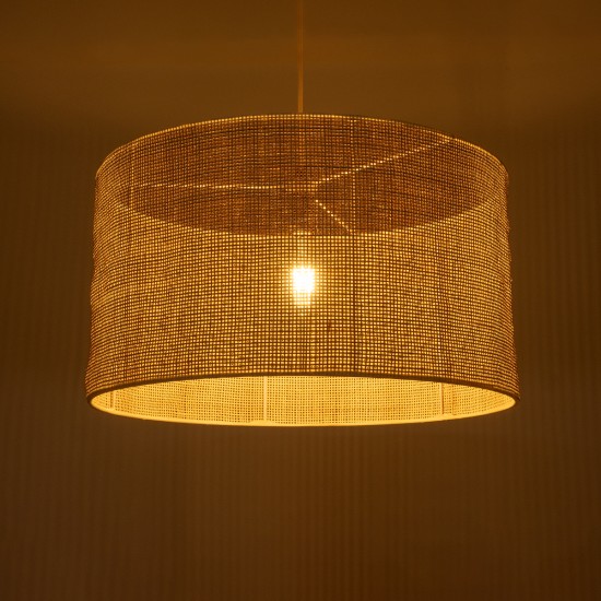 GloboStar® YOTTO 01822 Boho Κρεμαστό Φωτιστικό Καπέλο Μονόφωτο 1 x E27 IP20 Μπεζ Ξύλο - Μ55 x Π55 x Y30cm GloboStar® YOTTO 01822 Boho Κρεμαστό Φωτιστικό Καπέλο Μονόφωτο 1 x E27 IP20 Μπεζ Ξύλο - Μ55 x Π55 x Y30cm