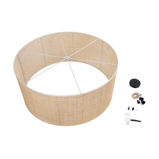GloboStar® YOTTO 01823 Boho Κρεμαστό Φωτιστικό Καπέλο Τρίφωτο 3 x E27 IP20 Μπεζ Ξύλο - Μ90 x Π90 x Υ40cm GloboStar® YOTTO 01823 Boho Κρεμαστό Φωτιστικό Καπέλο Τρίφωτο 3 x E27 IP20 Μπεζ Ξύλο - Μ90 x Π90 x Υ40cm