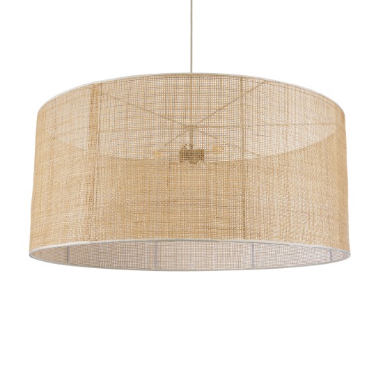 GloboStar® YOTTO 01823 Boho Κρεμαστό Φωτιστικό Καπέλο Τρίφωτο 3 x E27 IP20 Μπεζ Ξύλο - Μ90 x Π90 x Υ40cm GloboStar® YOTTO 01823 Boho Κρεμαστό Φωτιστικό Καπέλο Τρίφωτο 3 x E27 IP20 Μπεζ Ξύλο - Μ90 x Π90 x Υ40cm