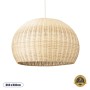 GLOBOSTAR® RAITO 01825 Boho Κρεμαστό Φωτιστικό Οροφής με Ντουί 1 x E27 AC 220-240V IP20 - Μπεζ - Μ60 x Π60 x Υ40cm