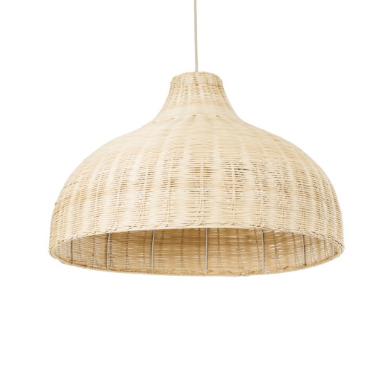 GloboStar® AFURU 01828 Boho Κρεμαστό Φωτιστικό Καμπάνα Μονόφωτο 1 x E27 IP20 Μπεζ Ξύλο - Μ60 x Π60 x Υ40cm GloboStar® AFURU 01828 Boho Κρεμαστό Φωτιστικό Καμπάνα Μονόφωτο 1 x E27 IP20 Μπεζ Ξύλο - Μ60 x Π60 x Υ40cm