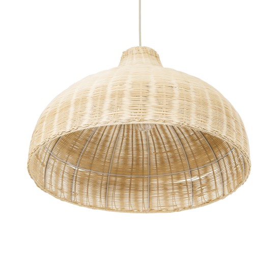 GloboStar® AFURU 01828 Boho Κρεμαστό Φωτιστικό Καμπάνα Μονόφωτο 1 x E27 IP20 Μπεζ Ξύλο - Μ60 x Π60 x Υ40cm GloboStar® AFURU 01828 Boho Κρεμαστό Φωτιστικό Καμπάνα Μονόφωτο 1 x E27 IP20 Μπεζ Ξύλο - Μ60 x Π60 x Υ40cm