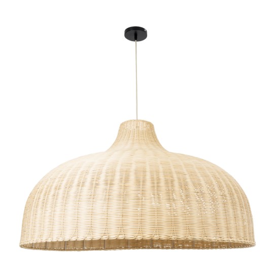 GloboStar® AFURU 01829 Boho Κρεμαστό Φωτιστικό Καμπάνα Μονόφωτο 1 x E27 IP20 Μπεζ Ξύλο - Μ100 x Π100 x Υ60cm GloboStar® AFURU 01829 Boho Κρεμαστό Φωτιστικό Καμπάνα Μονόφωτο 1 x E27 IP20 Μπεζ Ξύλο - Μ100 x Π100 x Υ60cm