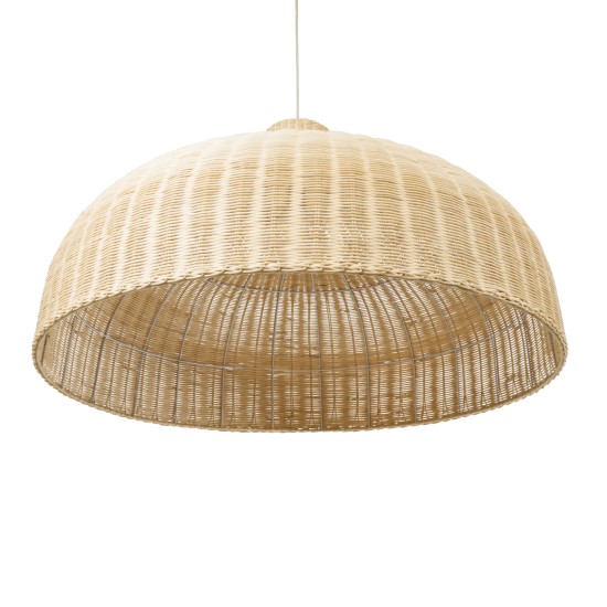 GloboStar® AFURU 01829 Boho Κρεμαστό Φωτιστικό Καμπάνα Μονόφωτο 1 x E27 IP20 Μπεζ Ξύλο - Μ100 x Π100 x Υ60cm GloboStar® AFURU 01829 Boho Κρεμαστό Φωτιστικό Καμπάνα Μονόφωτο 1 x E27 IP20 Μπεζ Ξύλο - Μ100 x Π100 x Υ60cm