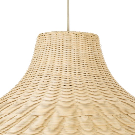 GloboStar® AFURU 01829 Boho Κρεμαστό Φωτιστικό Καμπάνα Μονόφωτο 1 x E27 IP20 Μπεζ Ξύλο - Μ100 x Π100 x Υ60cm GloboStar® AFURU 01829 Boho Κρεμαστό Φωτιστικό Καμπάνα Μονόφωτο 1 x E27 IP20 Μπεζ Ξύλο - Μ100 x Π100 x Υ60cm