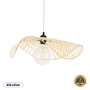 GLOBOSTAR® MELEMELE 01840 Boho Κρεμαστό Φωτιστικό Οροφής με Ντουί 1 x E27 AC 220-240V IP20 - Μπεζ - Μ50 x Π50 x Υ7cm