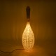 GloboStar® PARADIS 01843 Boho Επιδαπέδιο Φωτιστικό Μονόφωτο 1 x E27 IP20 Μπεζ Ξύλο - Μ30 x Π30 x Υ100cm