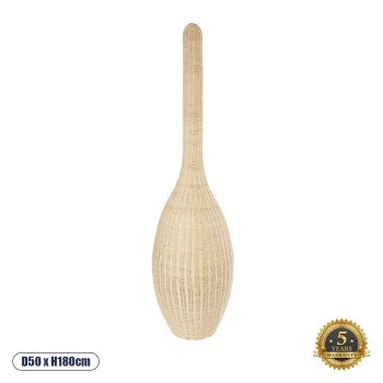 GLOBOSTAR® PARADIS 01846 Boho Επιδαπέδιο Φωτιστικό με Ντουί 1 x E27 AC 220-240V IP20 - Μπεζ - Μ50 x Π50 x Υ180cm