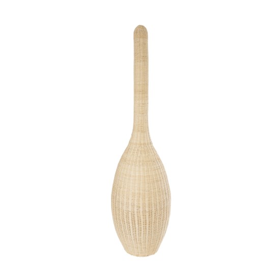 GloboStar® PARADIS 01846 Boho Επιδαπέδιο Φωτιστικό Μονόφωτο 1 x E27 IP20 Μπεζ Ξύλο - Μ50 x Π50 x Υ180cm