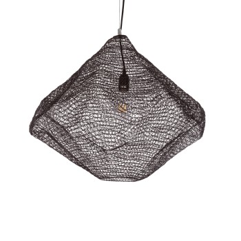 GLOBOSTAR® KENTUCKY 01867 Vintage Κρεμαστό Φωτιστικό Οροφής με Ντουί 1 x E27 AC 220-240V IP20 - Καφέ - Μ60 x Π60 x Υ50cm