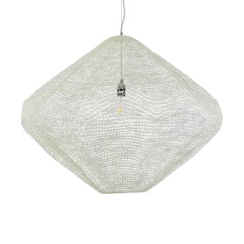 GLOBOSTAR® KENTUCKY 01868 Vintage Κρεμαστό Φωτιστικό Οροφής με Ντουί 1 x E27 AC 220-240V IP20 - Μπεζ - Μ90 x Π90 x Υ70cm