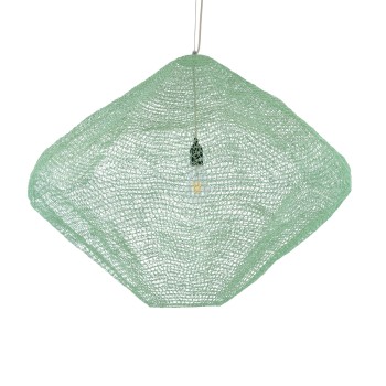 GLOBOSTAR® KENTUCKY 01870 Vintage Κρεμαστό Φωτιστικό Οροφής με Ντουί 1 x E27 AC 220-240V IP20 - Τιρκουάζ - Μ90 x Π90 x Υ70cm