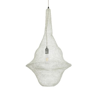 GLOBOSTAR® KENTUCKY 01874 Vintage Κρεμαστό Φωτιστικό Οροφής με Ντουί 1 x E27 AC 220-240V IP20 - Μπεζ - Μ50 x Π50 x Υ90cm