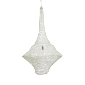 GLOBOSTAR® KENTUCKY 01877 Vintage Κρεμαστό Φωτιστικό Οροφής με Ντουί 1 x E27 AC 220-240V IP20 - Λευκό - Μ80 x Π80 x Υ140cm