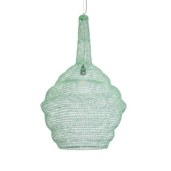 GLOBOSTAR® KENTUCKY 01885 Vintage Κρεμαστό Φωτιστικό Οροφής με Ντουί 1 x E27 AC 220-240V IP20 - Τιρκουάζ - Μ60 x Π60 x Υ90cm