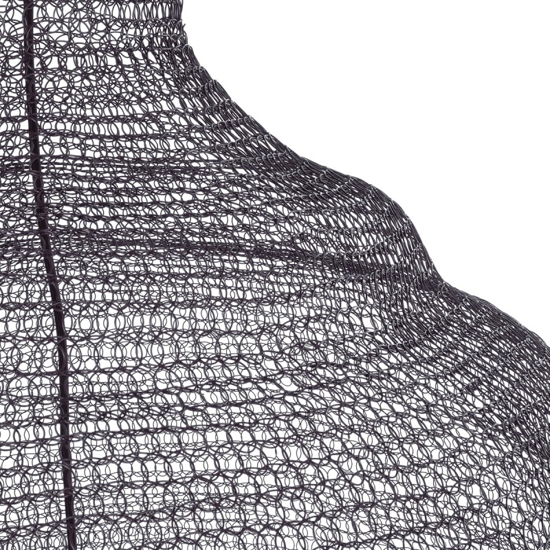 GloboStar® KENTUCKY 01887 Vintage Κρεμαστό Φωτιστικό Πλέγμα Μονόφωτο 1 x E27 IP20 Καφέ Μέταλλο - Μ90 x Π90 x Y110cm