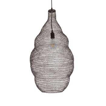 GLOBOSTAR® KENTUCKY 01896 Vintage Κρεμαστό Φωτιστικό Οροφής με Ντουί 1 x E27 AC 220-240V IP20 - Καφέ - Μ40 x Π40 x Υ70cm