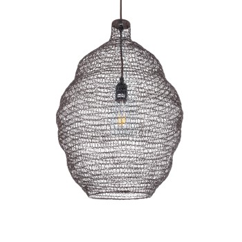 GLOBOSTAR® KENTUCKY 01899 Vintage Κρεμαστό Φωτιστικό Οροφής με Ντουί 1 x E27 AC 220-240V IP20 - Καφέ - Μ40 x Π40 x Y60cm