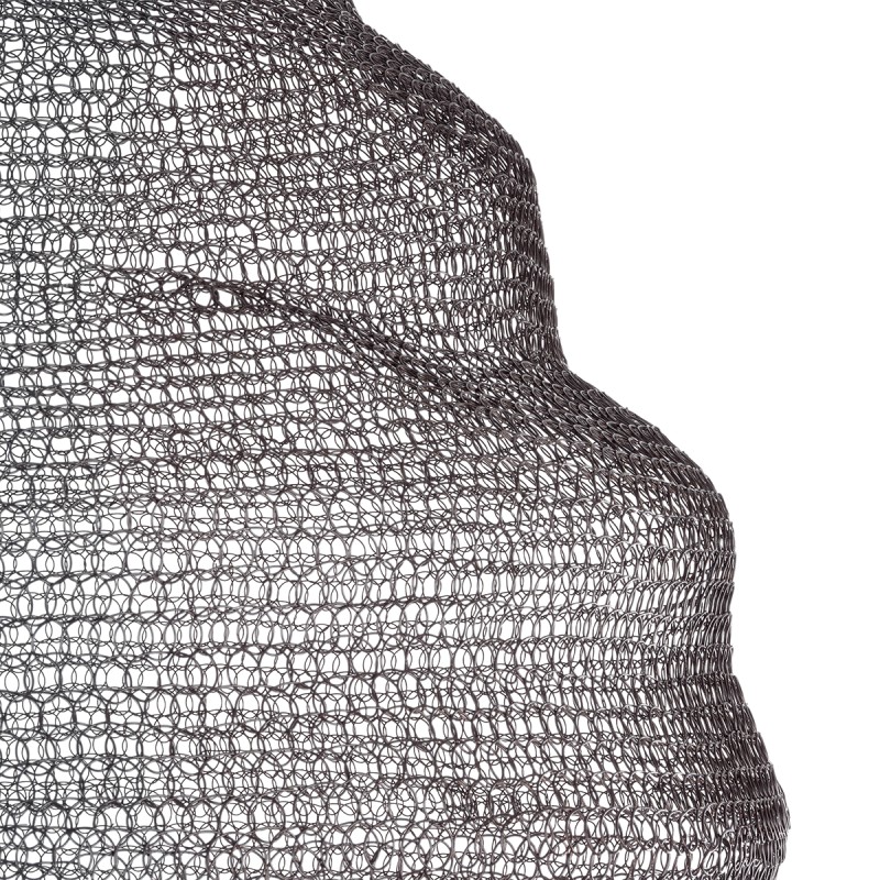 GloboStar® KENTUCKY 01902 Vintage Κρεμαστό Φωτιστικό Πλέγμα Μονόφωτο 1 x E27 IP20 Καφέ Μέταλλο - Μ80 x Π80 x Y110cm