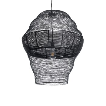 GLOBOSTAR® KENTUCKY 01912 Vintage Κρεμαστό Φωτιστικό Οροφής με Ντουί 1 x E27 AC 220-240V IP20 - Μαύρο - Μ60 x Π60 x Υ70cm