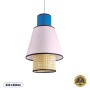 GLOBOSTAR® SAIGE 01921 Boho Κρεμαστό Φωτιστικό Οροφής με Ντουί 1 x E27 AC 220-240V IP20 - Πολύχρωμο - Μ30 x Π30 x Υ48cm