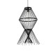GloboStar® YOSHI 01929 Boho Κρεμαστό Φωτιστικό Πλέγμα Μονόφωτο 1 x E27 IP20 Μαύρο Ξύλο - Μ35 x Π35 x Υ60cm GloboStar® YOSHI 01929 Boho Κρεμαστό Φωτιστικό Πλέγμα Μονόφωτο 1 x E27 IP20 Μαύρο Ξύλο - Μ35 x Π35 x Υ60cm