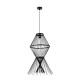 GloboStar® YOSHI 01929 Boho Κρεμαστό Φωτιστικό Πλέγμα Μονόφωτο 1 x E27 IP20 Μαύρο Ξύλο - Μ35 x Π35 x Υ60cm GloboStar® YOSHI 01929 Boho Κρεμαστό Φωτιστικό Πλέγμα Μονόφωτο 1 x E27 IP20 Μαύρο Ξύλο - Μ35 x Π35 x Υ60cm