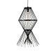 GloboStar® YOSHI 01929 Boho Κρεμαστό Φωτιστικό Πλέγμα Μονόφωτο 1 x E27 IP20 Μαύρο Ξύλο - Μ35 x Π35 x Υ60cm GloboStar® YOSHI 01929 Boho Κρεμαστό Φωτιστικό Πλέγμα Μονόφωτο 1 x E27 IP20 Μαύρο Ξύλο - Μ35 x Π35 x Υ60cm