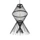 GloboStar® YOSHI 01929 Boho Κρεμαστό Φωτιστικό Πλέγμα Μονόφωτο 1 x E27 IP20 Μαύρο Ξύλο - Μ35 x Π35 x Υ60cm GloboStar® YOSHI 01929 Boho Κρεμαστό Φωτιστικό Πλέγμα Μονόφωτο 1 x E27 IP20 Μαύρο Ξύλο - Μ35 x Π35 x Υ60cm