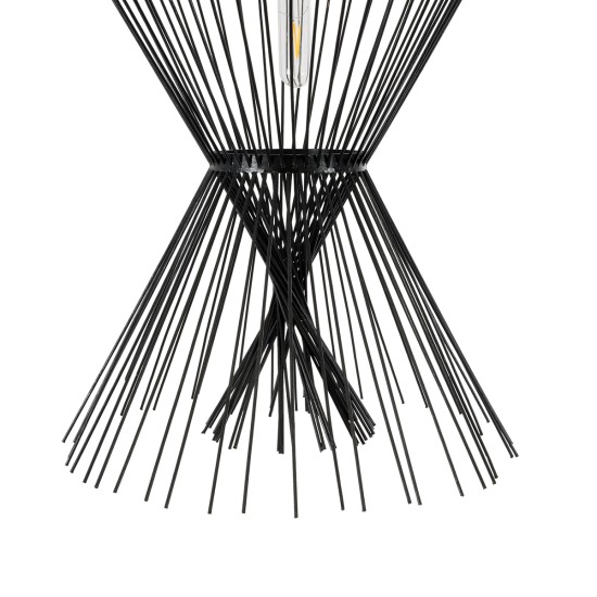 GloboStar® YOSHI 01929 Boho Κρεμαστό Φωτιστικό Πλέγμα Μονόφωτο 1 x E27 IP20 Μαύρο Ξύλο - Μ35 x Π35 x Υ60cm GloboStar® YOSHI 01929 Boho Κρεμαστό Φωτιστικό Πλέγμα Μονόφωτο 1 x E27 IP20 Μαύρο Ξύλο - Μ35 x Π35 x Υ60cm