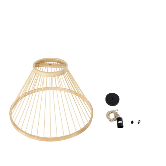 GloboStar® TYGEE 01930 Boho Κρεμαστό Φωτιστικό Πλέγμα Μονόφωτο 1 x E27 IP20 Μπεζ Ξύλο - Μ35 x Π35 x Υ22cm GloboStar® TYGEE 01930 Boho Κρεμαστό Φωτιστικό Πλέγμα Μονόφωτο 1 x E27 IP20 Μπεζ Ξύλο - Μ35 x Π35 x Υ22cm