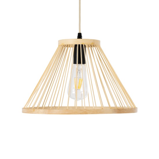 GloboStar® TYGEE 01930 Boho Κρεμαστό Φωτιστικό Πλέγμα Μονόφωτο 1 x E27 IP20 Μπεζ Ξύλο - Μ35 x Π35 x Υ22cm GloboStar® TYGEE 01930 Boho Κρεμαστό Φωτιστικό Πλέγμα Μονόφωτο 1 x E27 IP20 Μπεζ Ξύλο - Μ35 x Π35 x Υ22cm