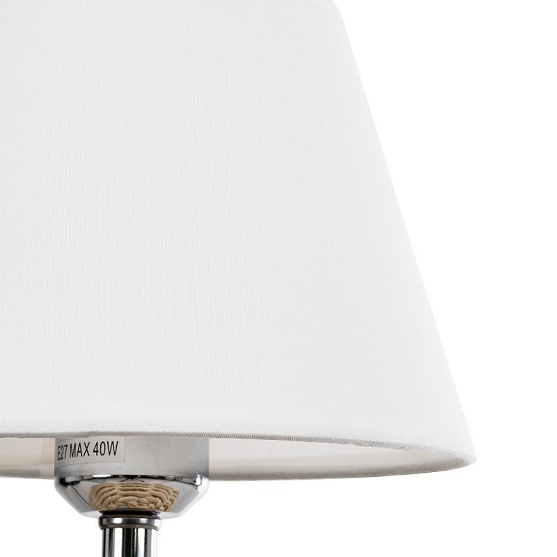 GLOBOSTAR® HASUMI 01957 Boho Επιτραπέζιο Φωτιστικό Πορτατίφ με Ντουί 1 x E27 AC 220-240V IP20 - Μπεζ & Λευκό - Μ19 x Π19 x Υ30cm