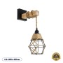 GLOBOSTAR® BELLARIVA 01961 Boho Φωτιστικό Τοίχου - Απλίκα με Ντουί 1 x E27 AC 220-240V IP20 - Μπεζ & Μαύρο - Μ10 x Π30 x Υ43cm
