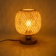 GLOBOSTAR® KERRY 01981 Boho Επιτραπέζιο Φωτιστικό Πορτατίφ με Ντουί 1 x E27 AC 220-240V IP20 - Μπεζ - Μ18 x Π18 x Υ25cm