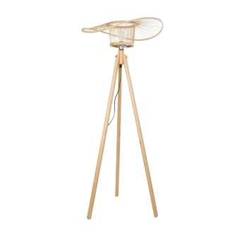 GLOBOSTAR® POPPY 01987 Boho Επιδαπέδιο Φωτιστικό με Ντουί 1 x E27 AC 220-240V IP20 - Μπεζ - Μ58 x Π58 x Υ138cm