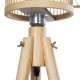 GloboStar® POPPY 01987 Boho Επιδαπέδιο Φωτιστικό Μονόφωτο 1 x E27 IP20 Μπεζ Ξύλο - Μ58 x Π58 x Υ138cm