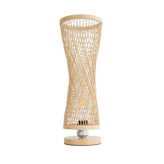 GLOBOSTAR® ROWAN 01994 Boho Επιτραπέζιο Φωτιστικό Πορτατίφ με Ντουί 1 x E27 AC 220-240V IP20 - Μπεζ - Μ17 x Π17 x Υ42cm GLOBOSTAR® ROWAN 01994 Boho Επιτραπέζιο Φωτιστικό Πορτατίφ με Ντουί 1 x E27 AC 220-240V IP20 - Μπεζ - Μ17 x Π17 x Υ42cm