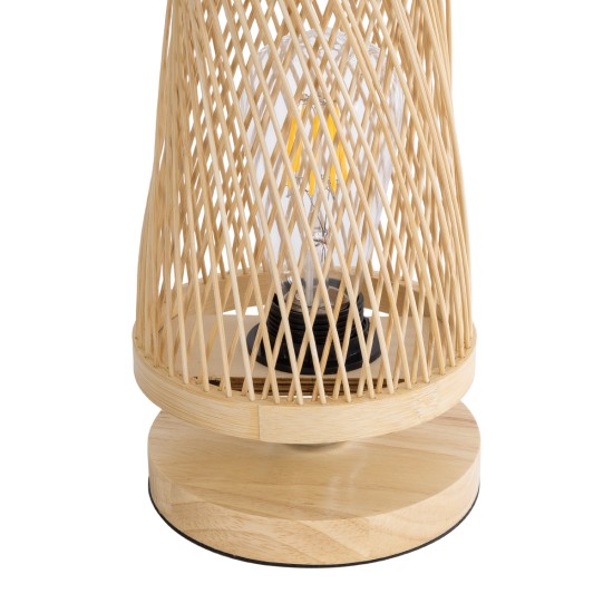 GLOBOSTAR® ROWAN 01994 Boho Επιτραπέζιο Φωτιστικό Πορτατίφ με Ντουί 1 x E27 AC 220-240V IP20 - Μπεζ - Μ17 x Π17 x Υ42cm GLOBOSTAR® ROWAN 01994 Boho Επιτραπέζιο Φωτιστικό Πορτατίφ με Ντουί 1 x E27 AC 220-240V IP20 - Μπεζ - Μ17 x Π17 x Υ42cm