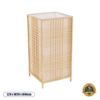 GLOBOSTAR® JUNIE 01997 Boho Επιδαπέδιο Φωτιστικό Πορτατίφ με Ντουί 1 x E27 AC 220-240V IP20 - Μπεζ - Μ20 x Π20 x Υ40cm