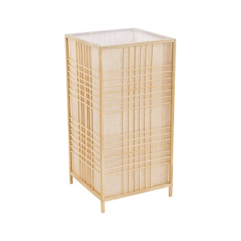 GLOBOSTAR® JUNIE 01997 Boho Επιδαπέδιο Φωτιστικό Πορτατίφ με Ντουί 1 x E27 AC 220-240V IP20 - Μπεζ - Μ20 x Π20 x Υ40cm