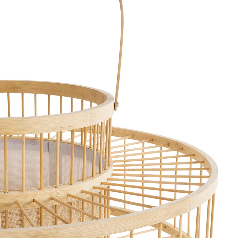 GLOBOSTAR® SORENIA 02003 Boho Επιδαπέδιο Φωτιστικό με Ντουί 1 x E27 AC 220-240V IP20 - Μπεζ - Μ48x Π48 x Υ27cm