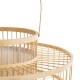 GLOBOSTAR® SORENIA 02003 Boho Επιδαπέδιο Φωτιστικό με Ντουί 1 x E27 AC 220-240V IP20 - Μπεζ - Μ48x Π48 x Υ27cm